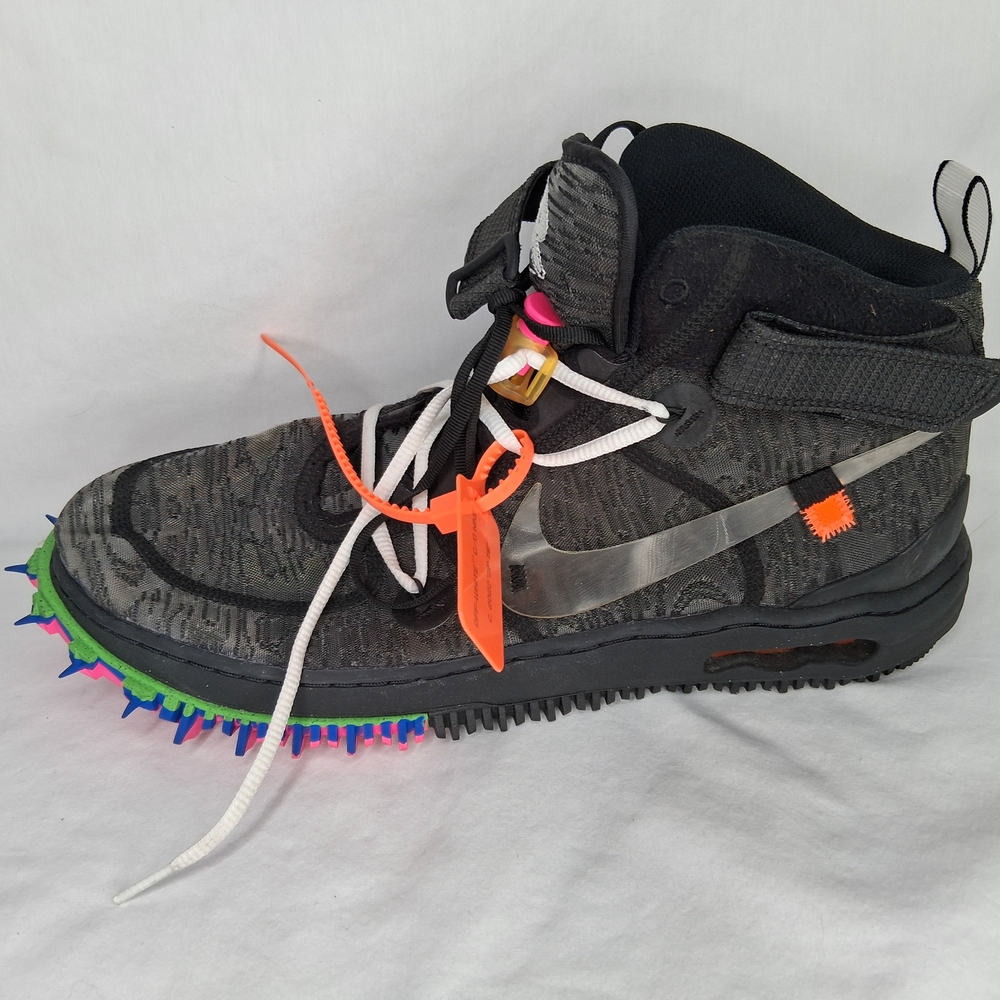 Kids Black and Orange High-Top Sneakers